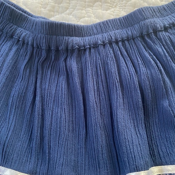 Cathy Daniels Navy and White Floral Tiered Cottagecore Midi Skirt Size Large - Picture 6 of 10